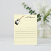 エレキギターミュージシャン音楽先生 サンキューカード (スタンド正面)