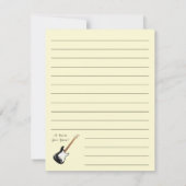 エレキギターミュージシャン音楽先生 サンキューカード (裏面)