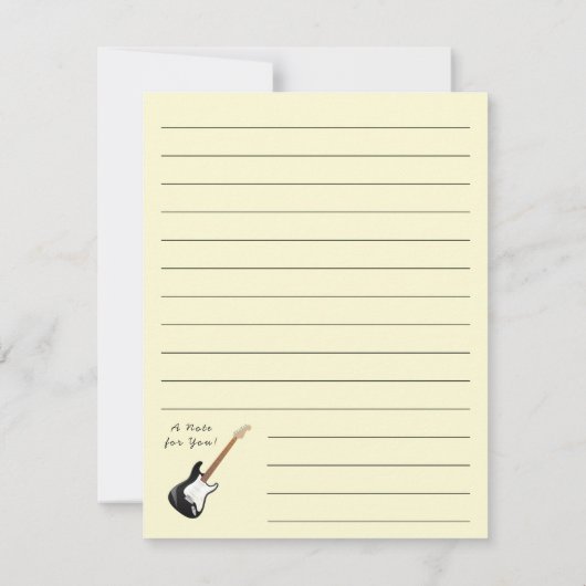 エレキギターミュージシャン音楽先生 サンキューカード (裏面)