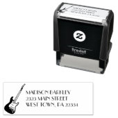 エレキギターミュージシャン音楽先生 セルフインキングスタンプ (インサイチュ)