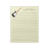 エレキギターミュージシャン音楽先生 ノートパッド (回転)