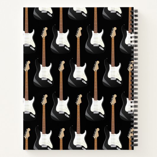 エレキギターミュージシャン音楽先生 ノートブック (裏面)