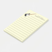 エレキギターミュージシャン音楽先生 ポストイット (アングル)