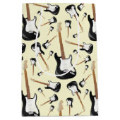 エレキギターミュージシャン音楽先生 ミディアムペーパーバッグ (正面)