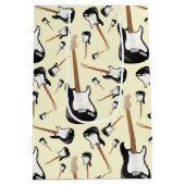 エレキギターミュージシャン音楽先生 ミディアムペーパーバッグ (裏面)