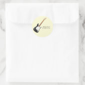 エレキギターミュージシャン音楽先生 ラウンドシール (バッグ)