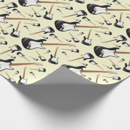 エレキギターミュージシャン音楽先生 ラッピングペーパー