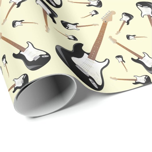 エレキギターミュージシャン音楽先生 ラッピングペーパー (ロールコーナー)