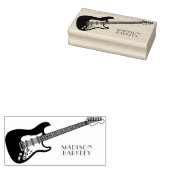 エレキギターミュージシャン音楽先生 ラバースタンプ (押印)