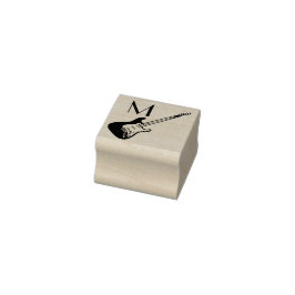 エレキギターミュージシャン音楽先生 ラバースタンプ