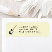 エレキギターミュージシャン音楽先生 ラベル (インサイチュ)