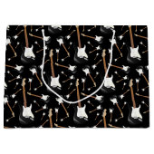 エレキギターミュージシャン音楽先生 ラージペーパーバッグ (正面)