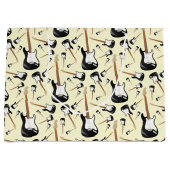 エレキギターミュージシャン音楽先生 ラージペーパーバッグ (正面)