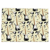 エレキギターミュージシャン音楽先生 ラージペーパーバッグ (裏面)