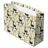 エレキギターミュージシャン音楽先生 ラージペーパーバッグ (裏面アングル)