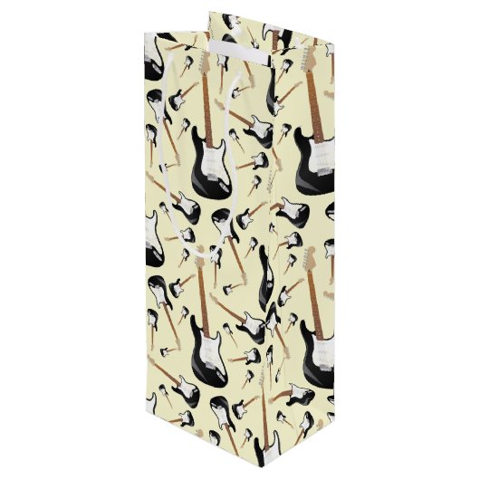 エレキギターミュージシャン音楽先生 ワインギフトバッグ (裏面アングル)