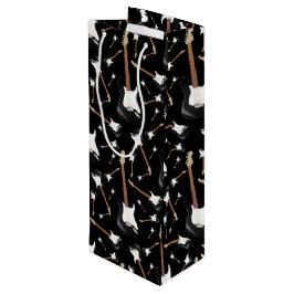 エレキギターミュージシャン音楽先生 ワインギフトバッグ