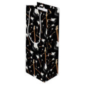 エレキギターミュージシャン音楽先生 ワインギフトバッグ (正面アングル)