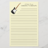 エレキギターミュージシャン音楽先生 便箋 (正面)