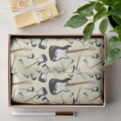 エレキギターミュージシャン音楽先生 薄葉紙 (ギフト)