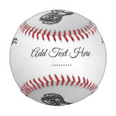 エレキギターモノグラム 野球ボール (正面)