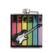 エレキギターレジェンド動揺してタイポグラフィ フラスク (裏面)