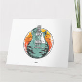 エレキギターレトロサンセットヴィンテージミュージックバンドGU カード (裏面)