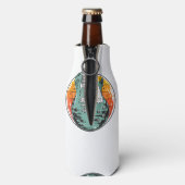 エレキギターレトロサンセットヴィンテージミュージックバンドGU ボトルクーラー (ボトル裏面)