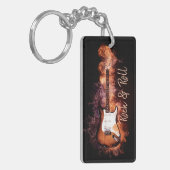 エレキギターロックアンドロール キーホルダー (正面左)