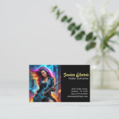 エレキギター先生名刺 名刺 (スタンド正面)