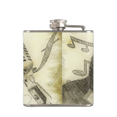 エレキギター及びマイクヴィンテージフラスコ フラスク (裏面)