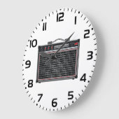 エレキギター増幅器 ラージ壁時計 (傾斜)