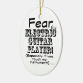 エレキギター奏者を恐れる セラミックオーナメント (左)