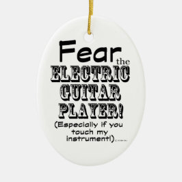 エレキギター奏者を恐れる セラミックオーナメント