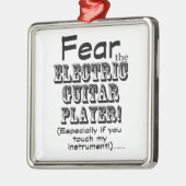 エレキギター奏者を恐れる メタルオーナメント (左)