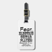 エレキギター奏者を恐れる ラゲッジタグ (正面縦)