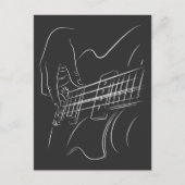 エレキギター奏者ジャズミュージックラブミュージシャン ポストカード (正面)