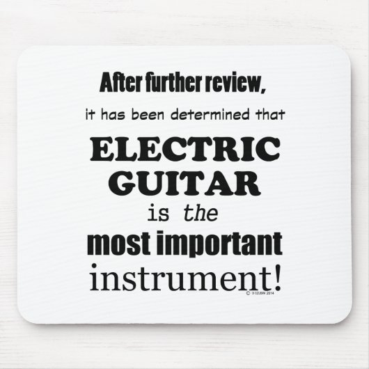 エレキギター最も重要な楽器 マウスパッド (正面)