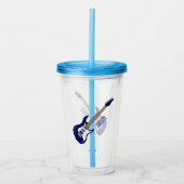 エレキギター漫画イラストレーション アクリルタンブラー (正面)
