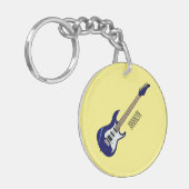 エレキギター漫画イラストレーション キーホルダー (正面左)