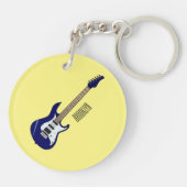 エレキギター漫画イラストレーション キーホルダー (裏面)