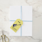 エレキギター漫画イラストレーション ギフトタグ (より糸付き)