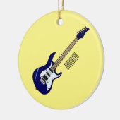 エレキギター漫画イラストレーション セラミックオーナメント (左)