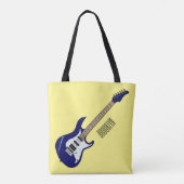 エレキギター漫画イラストレーション トートバッグ (裏面)