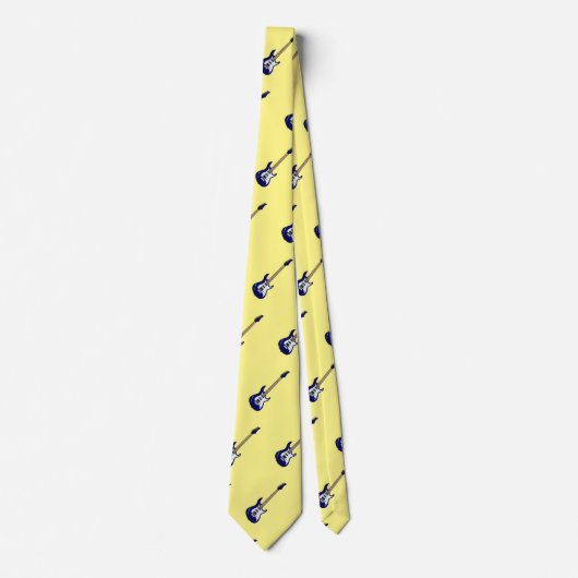 エレキギター漫画イラストレーション ネクタイ (正面)