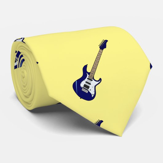 エレキギター漫画イラストレーション ネクタイ (ロール)