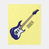 エレキギター漫画イラストレーション フリースブランケット