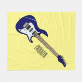 エレキギター漫画イラストレーション フリースブランケット