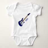エレキギター漫画イラストレーション ベビーボディスーツ (正面)