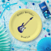 エレキギター漫画イラストレーション ペーパープレート (パーティー)